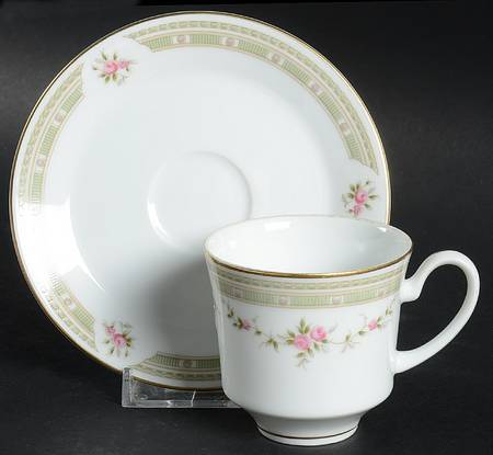 Gloria (5763, Fine China) Footed Demitasse Cup & Saucer Set