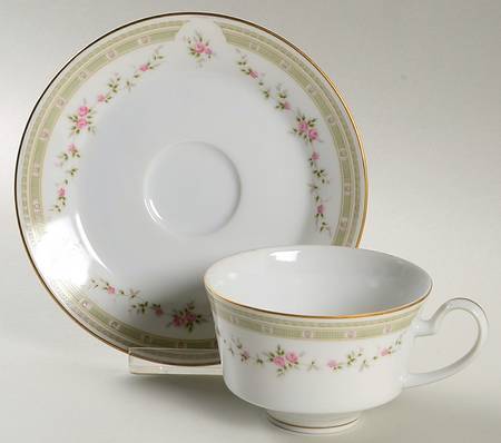 Gloria (5763, Fine China) Flat Cup & Saucer Set