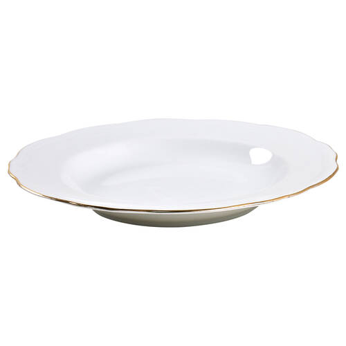 Gold Coin Large Rim Soup Bowl