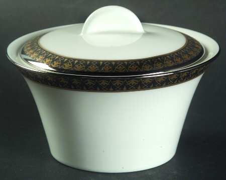Gold Chain Sugar Bowl & Lid