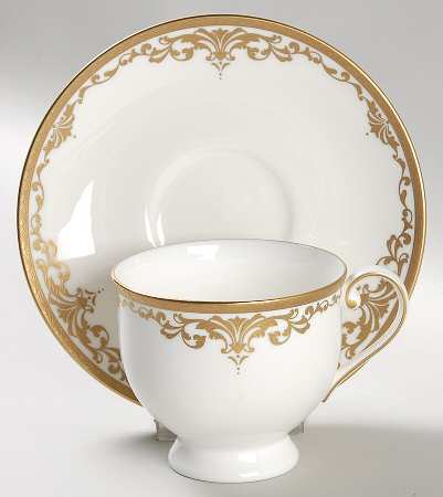 Golden Dynasty Footed Cup & Saucer Set