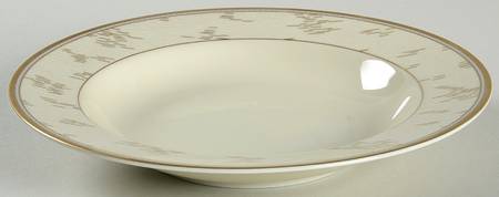 Gold Lame Rim Soup Bowl