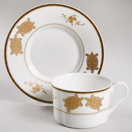 Golden Legend Flat Cup & Saucer Set