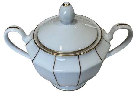 Gold Lining Sugar Bowl & Lid