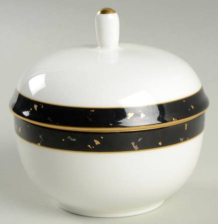 Gold Nuggets Sugar Bowl & Lid