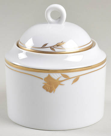 Golden Rose Sugar Bowl & Lid