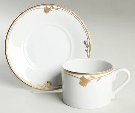 Golden Rose Flat Cup & Saucer Set