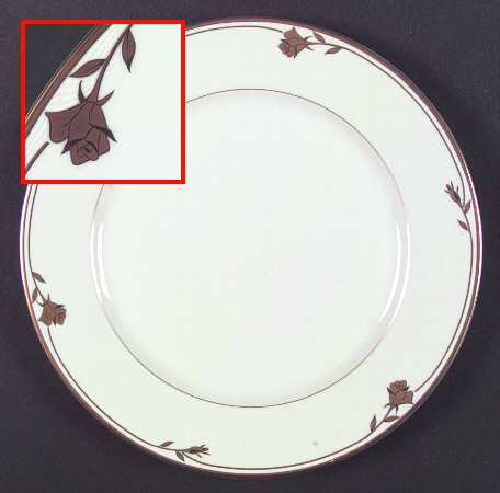 Golden Rose Dinner Plate