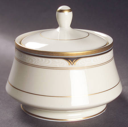 Golden Shell Sugar Bowl & Lid by Mikasa