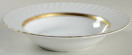 Golden Swirl Rim Soup Bowl