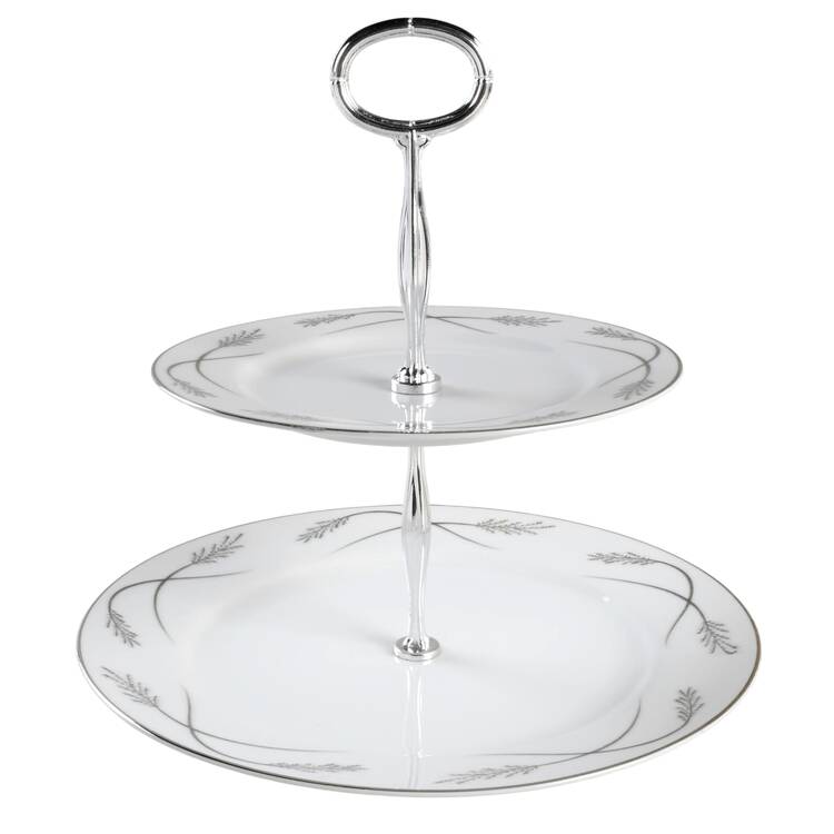 Grace Ine 6 5/8"-10"  2 Tiered Serving Tray (Dp, Sp) HC