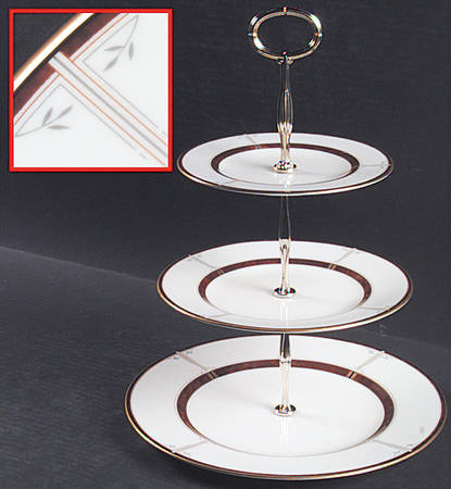 Grandaire 13 7/8"-14 1/4" 3-Tiered Serving Tray(DP,SP,BB) HC