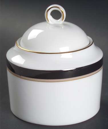 Grandeur Black Sugar Bowl & Lid by Mikasa