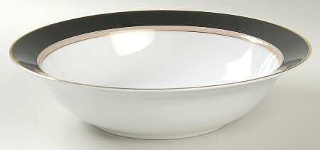 Grandeur Black 9" Round Vegetable Bowl