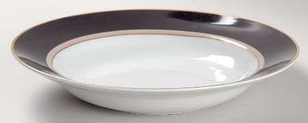 Grandeur Black Rim Soup Bowl