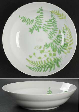 Green Fern Coupe Soup Bowl