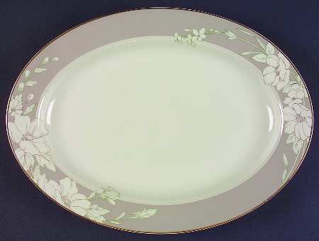 Gray Finesse 14" Oval Serving Platter