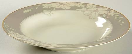 Gray Finesse Rim Soup Bowl
