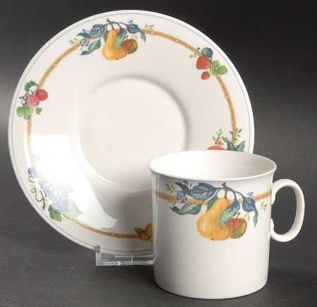 Grande Harvest Flat Cup & Saucer Set