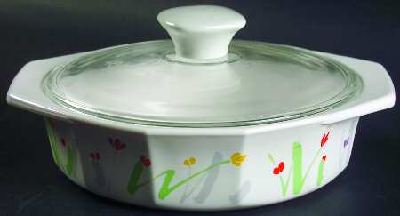 Green Meadow 1 Pt Round Covered Casserole