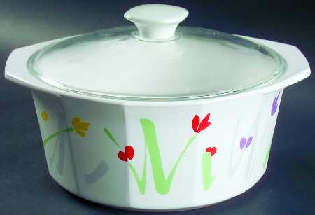 Green Meadow 2 Qt Round Covered Casserole