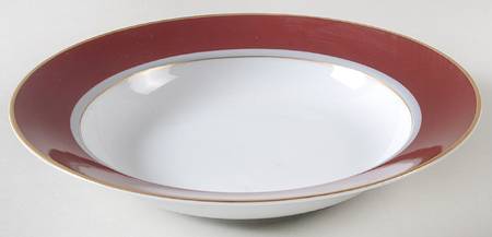 Grandeur Red Rim Soup Bowl