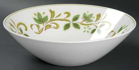 Green Swirl 8" Round Vegetable Bowl