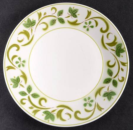 Green Swirl Salad Plate