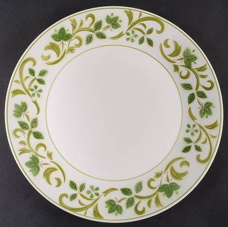 Green Swirl 12" Chop Plate (Round Platter)