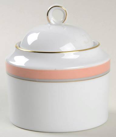 Grandeur Salmon Sugar Bowl & Lid