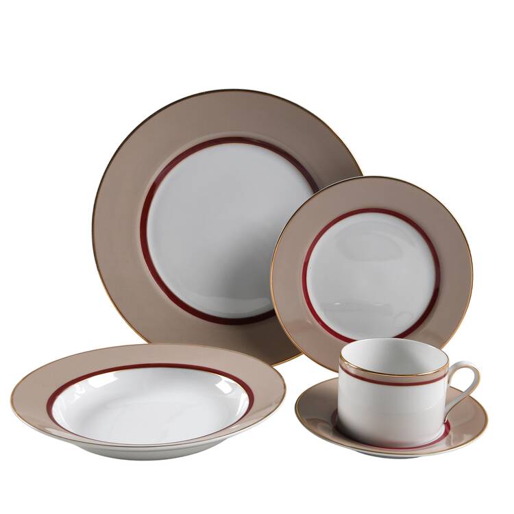 Grandeur Taupe 5 Piece Place Setting