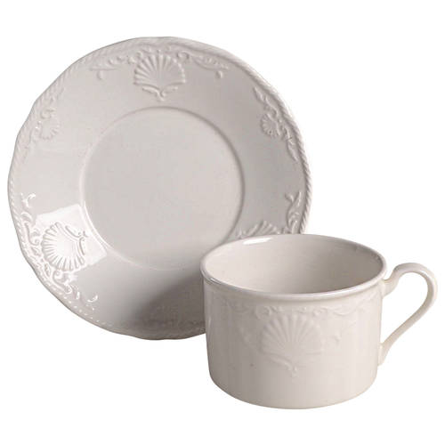 Hampton Bays Flat Cup & Saucer Set