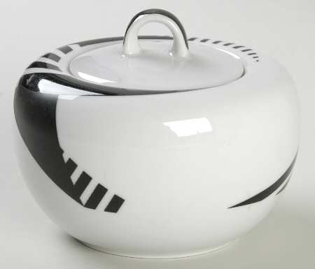 Harlequin Black Sugar Bowl & Lid