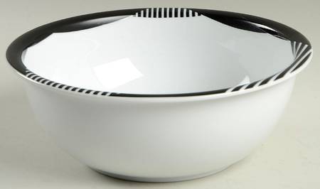 Harlequin Black 8" Round Vegetable Bowl