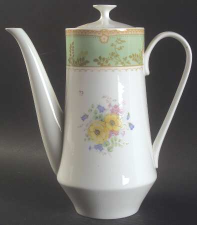 Hampton Court Green Coffee Pot & Lid