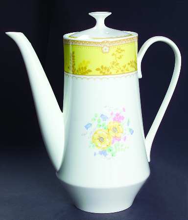 Hampton Court Yellow Coffee Pot & Lid