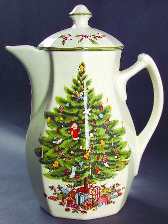 Happy Holidays Coffee Pot & Lid