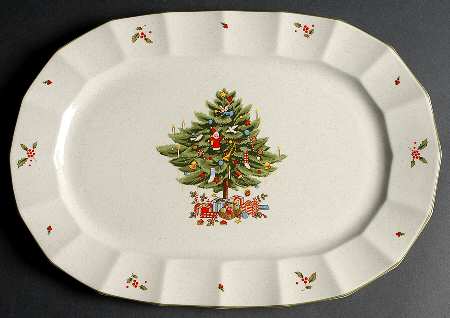 Happy Holidays 15" Oval Serving Platter