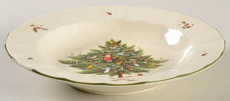 Happy Holidays Rim Soup Bowl