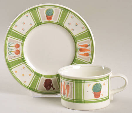 Harvest Lane Flat Cup & Saucer Set