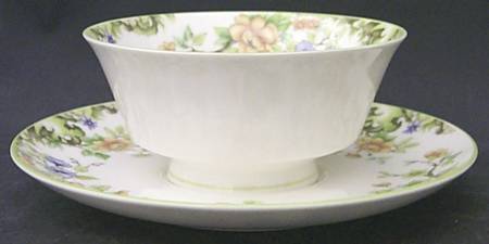 Hampshire Footed Cream Soup Bowl & Saucer Set