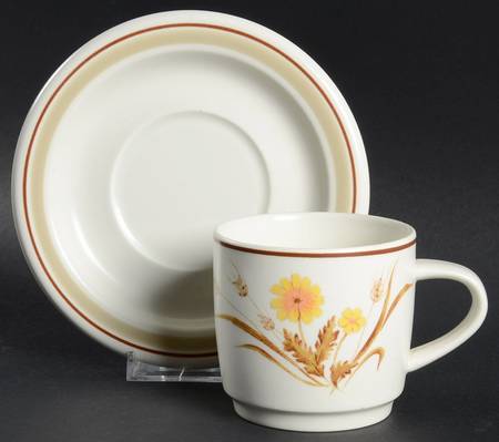 Harvest Moon Flat Cup & Saucer Set