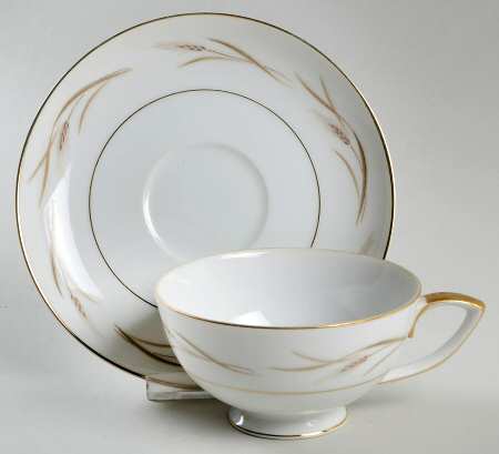 Harvest Footed Cup & Saucer Set