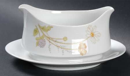 Heather Gravy Boat with Attached Underplate