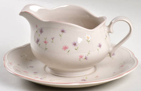 Heather Blossoms Gravy Boat & Underplate