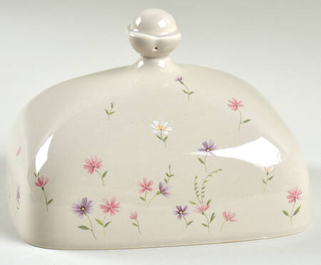 Heather Blossoms Lid for Rectangular Butter
