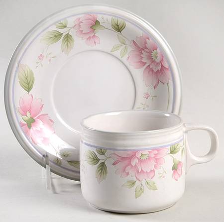 Hearts Delight Flat Cup & Saucer Set