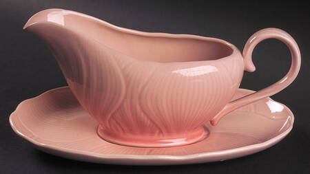 Hibiscus Pale Pink Gravy Boat & Underplate