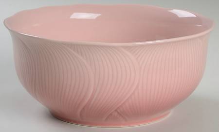 Hibiscus Pale Pink 8" Round Vegetable Bowl