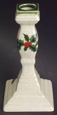 Holiday Holly 7" Candlestick